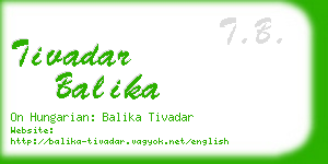 tivadar balika business card
